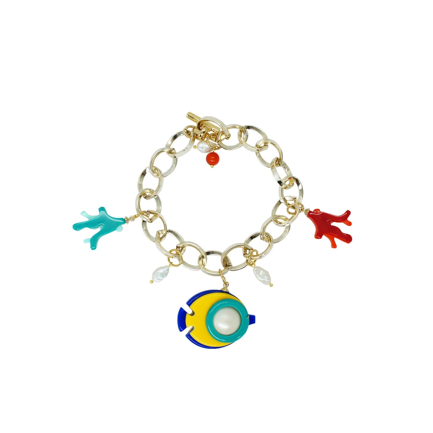 Handmade Bracelet Charm Fish Tang Yellow