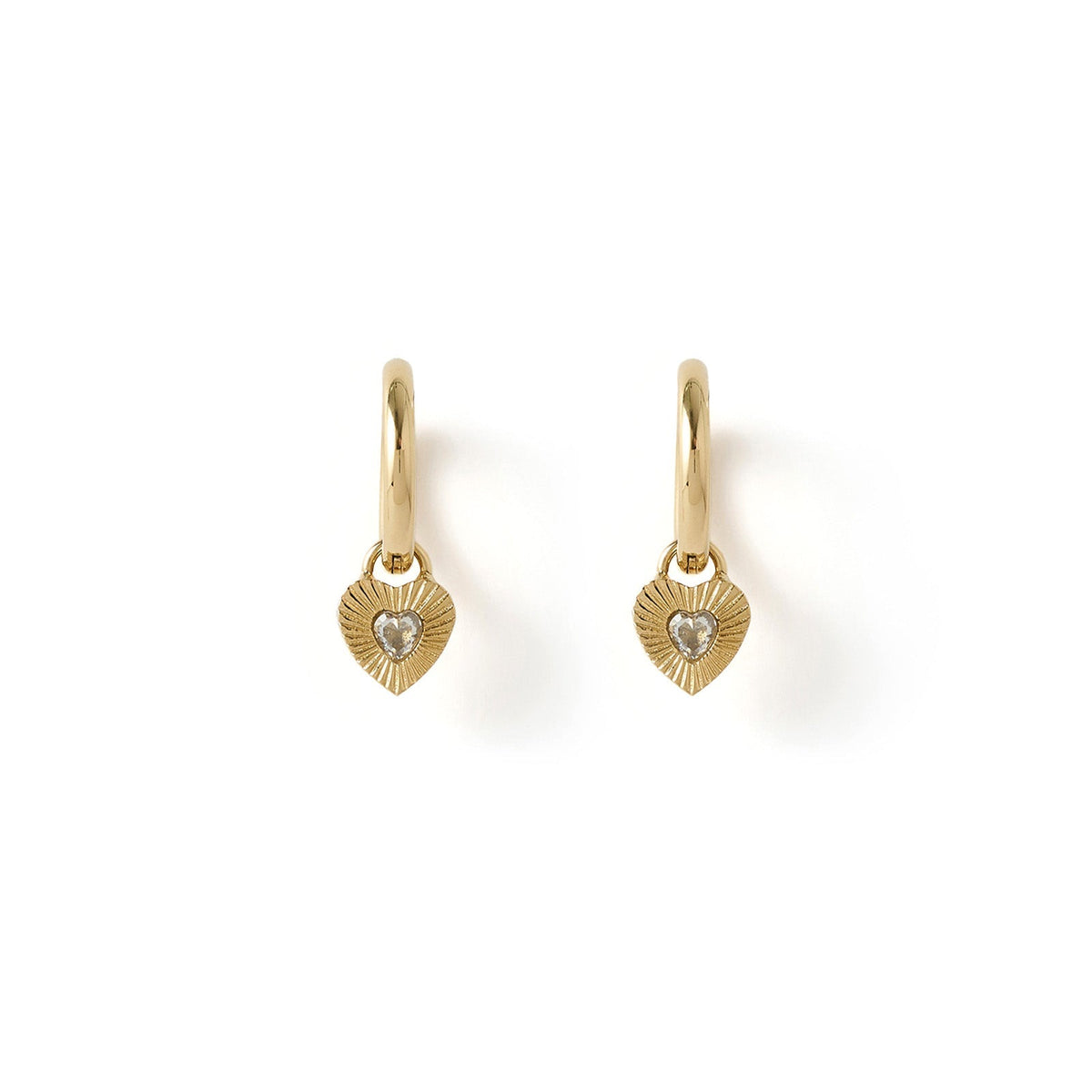 Ruby Heart Earrings Stone