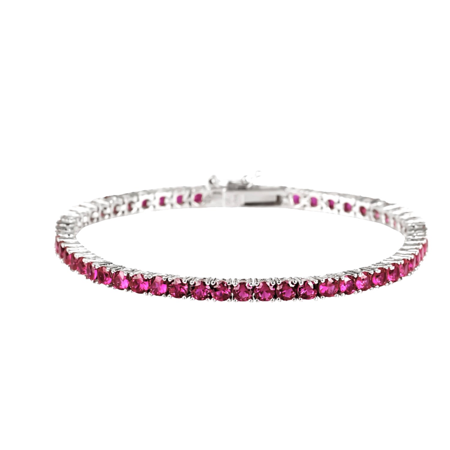 Ruby Pink Tennis Bracelet