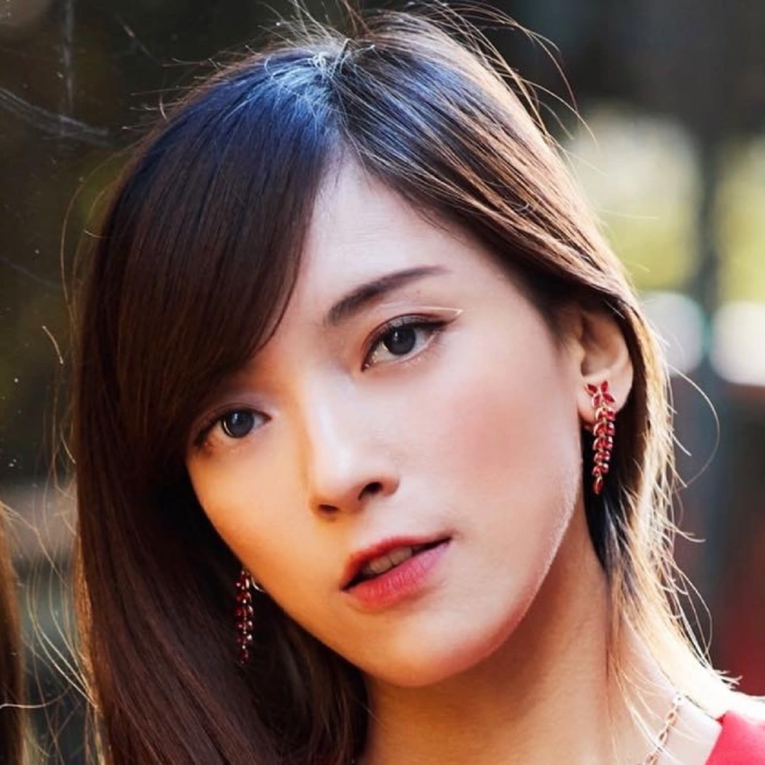 Ruby Red Crystal Drop Clip On Earrings, Series Cocktail