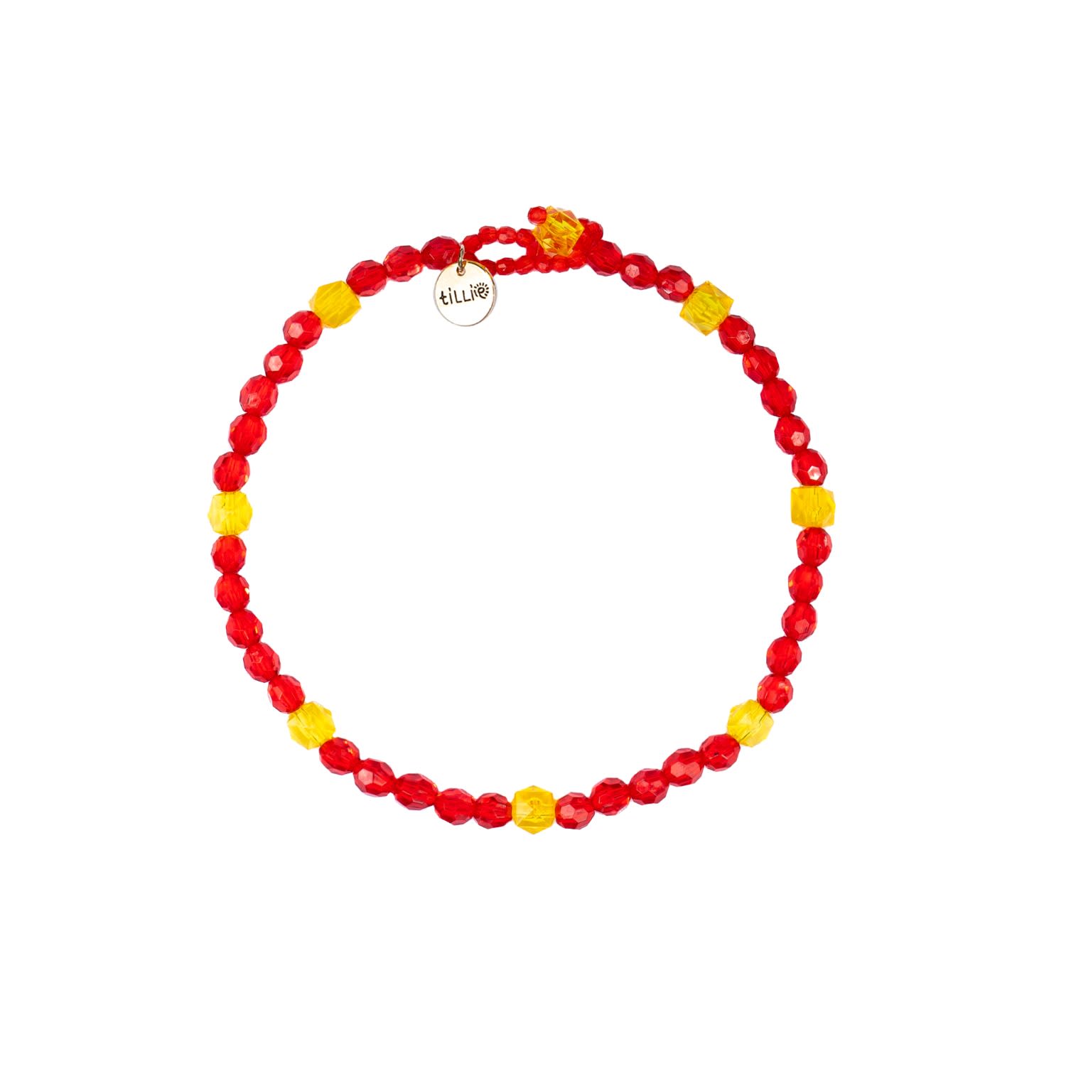 Ruby Red Daily Wear Carnival Bead Necklace