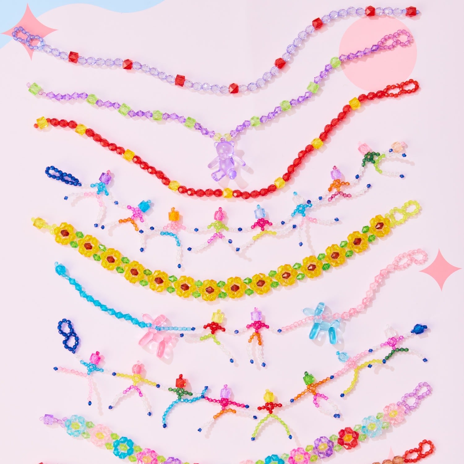 Ruby Red Daily Wear Carnival Bead Necklace