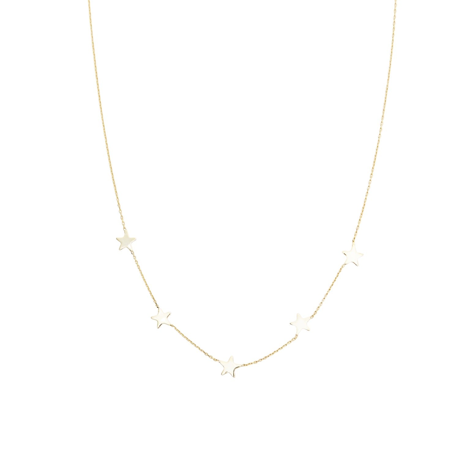 Star Sterling Silver Necklace - Gold
