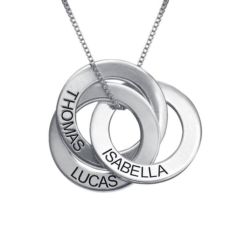 Russian Ring Necklace in Silver
