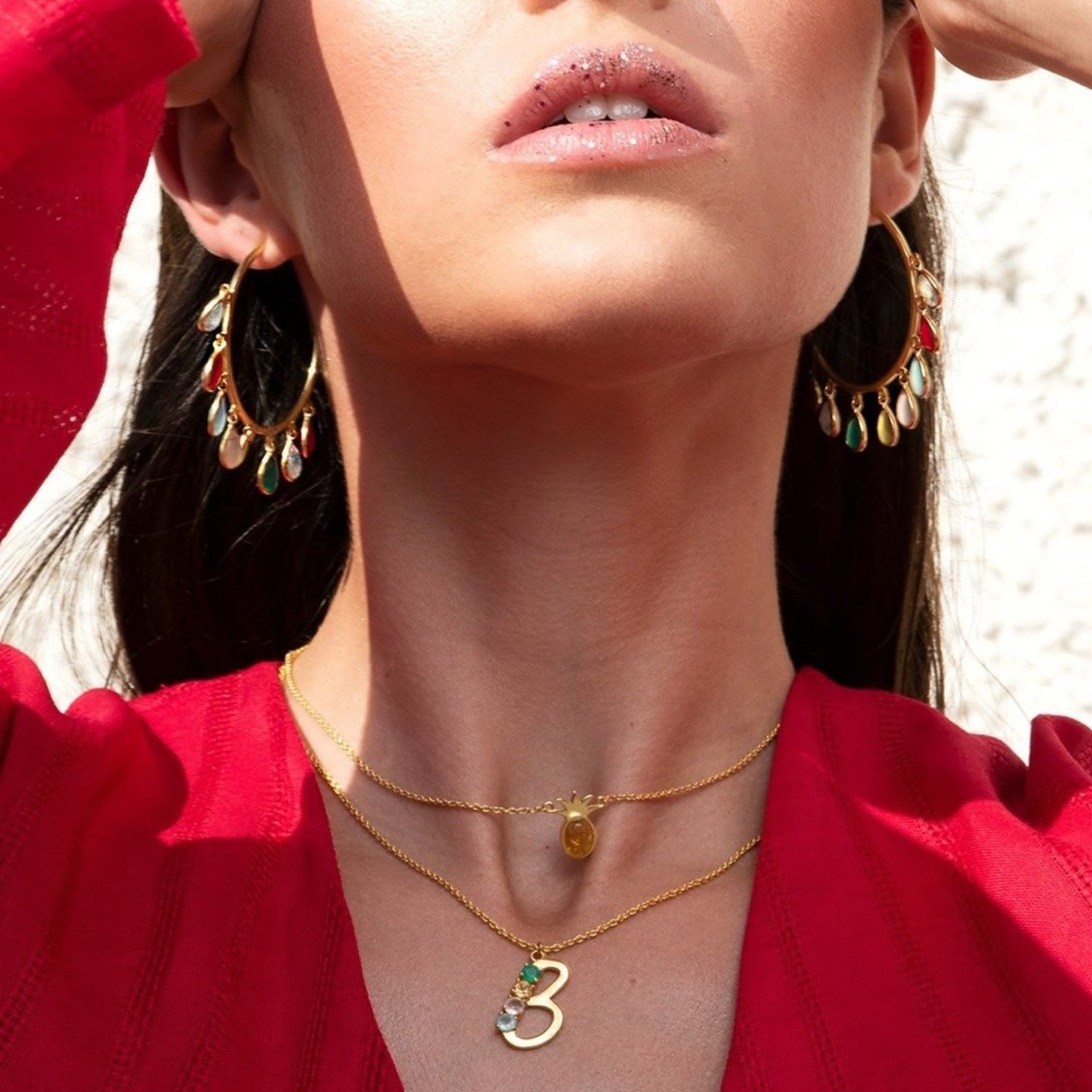 Multicolored Initial Z Necklace