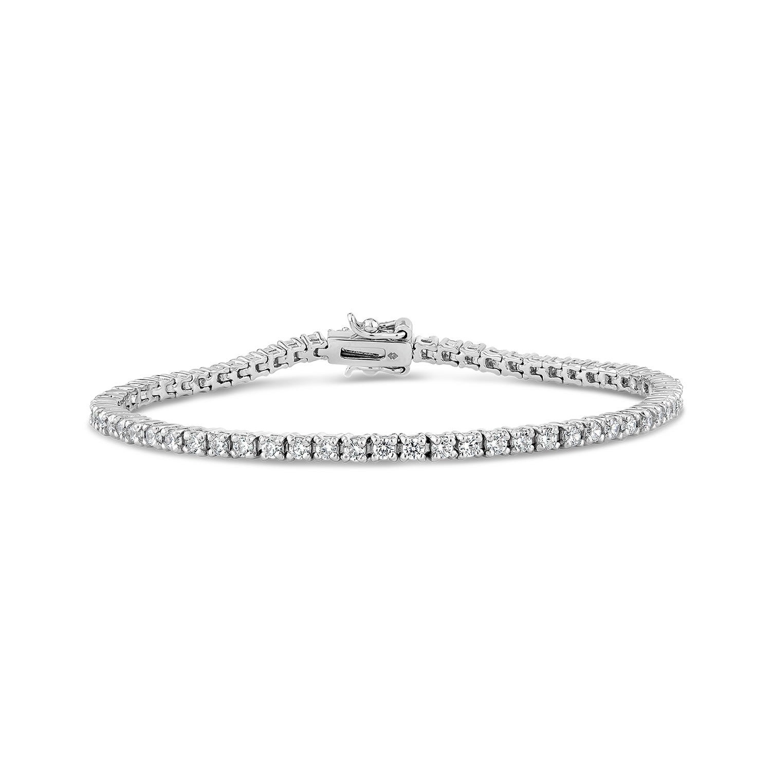 Flirtation Bracelet With Man Made Cz Diamond Stimulant In Sterling Silver