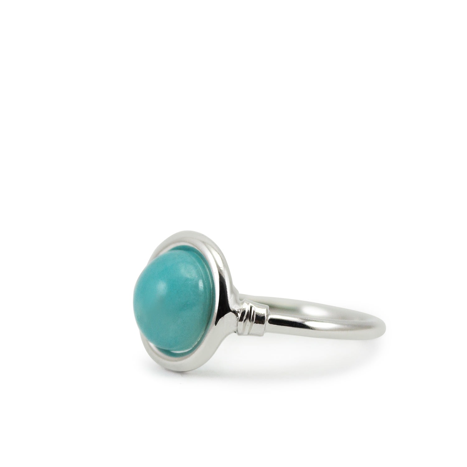 Satellite Sterling Silver Amazonite Ring