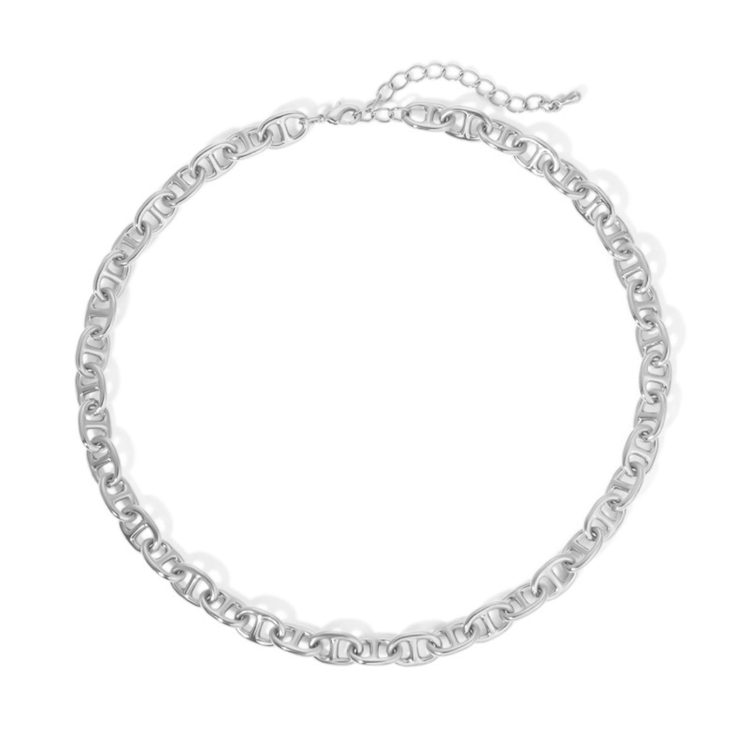Rylee Anchor Chain Necklace - Silver