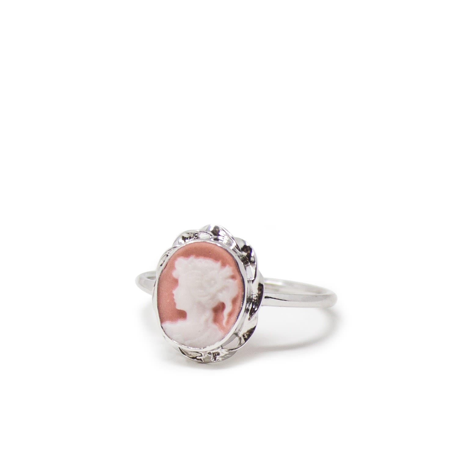 Pink Mini Cameo Stacking Ring
