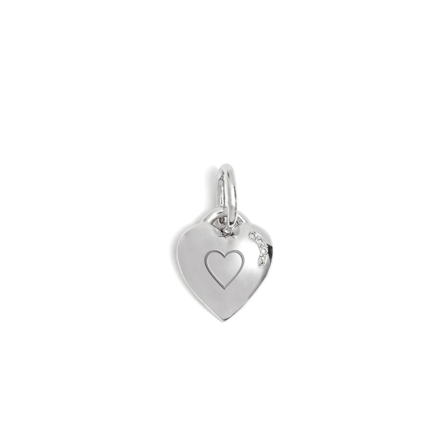Tiny Heart White Gold Pendant