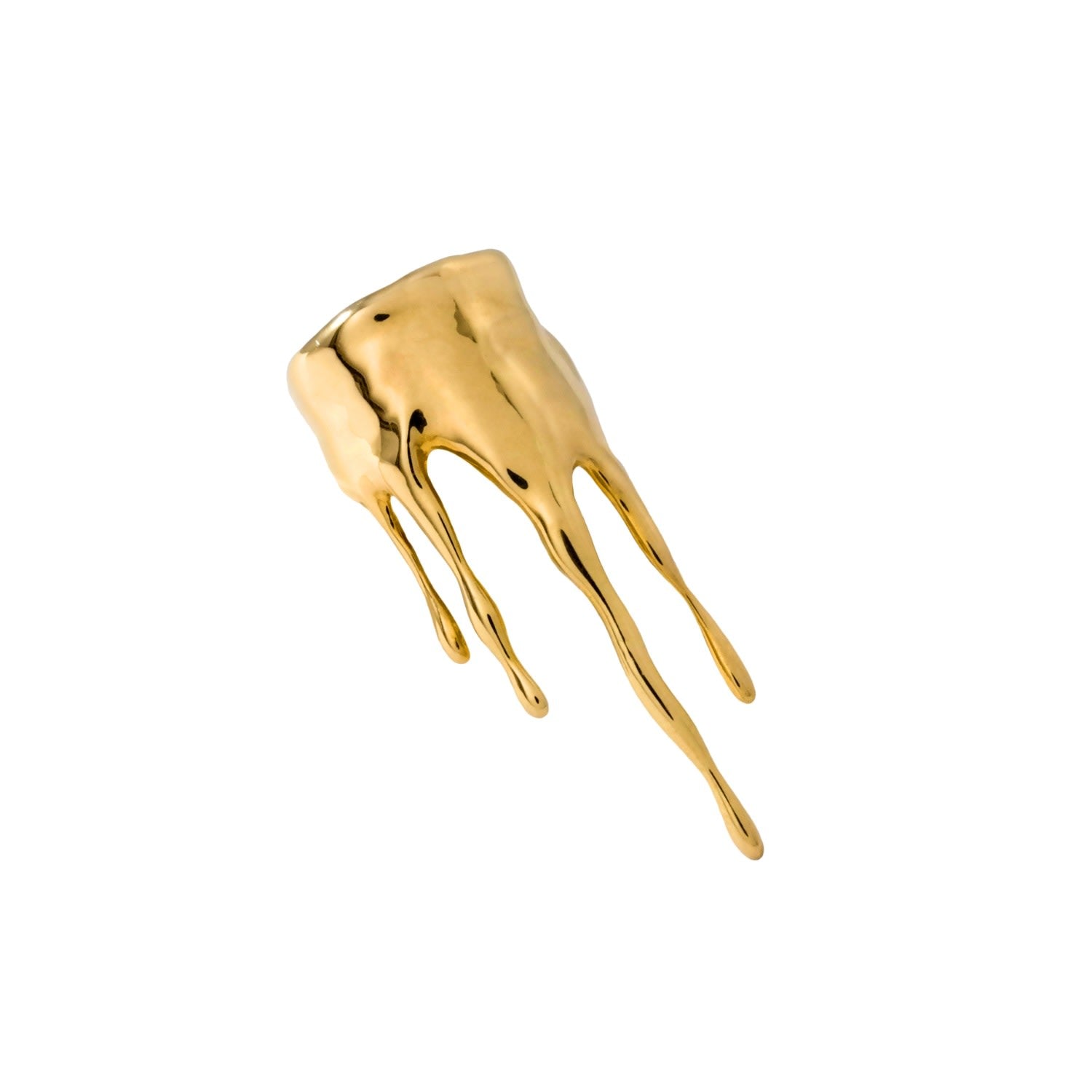 Dripping Large Gold Vermeil Ring