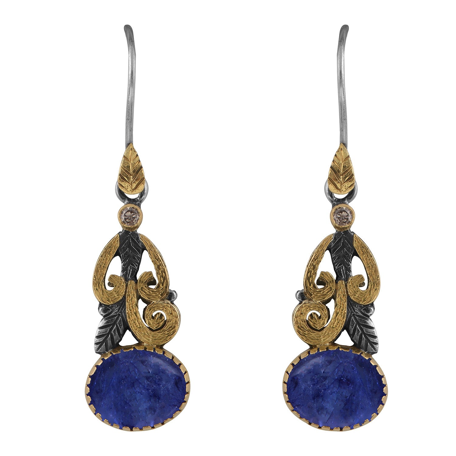 Liya Tanzanite Diamond Dangle Earrings