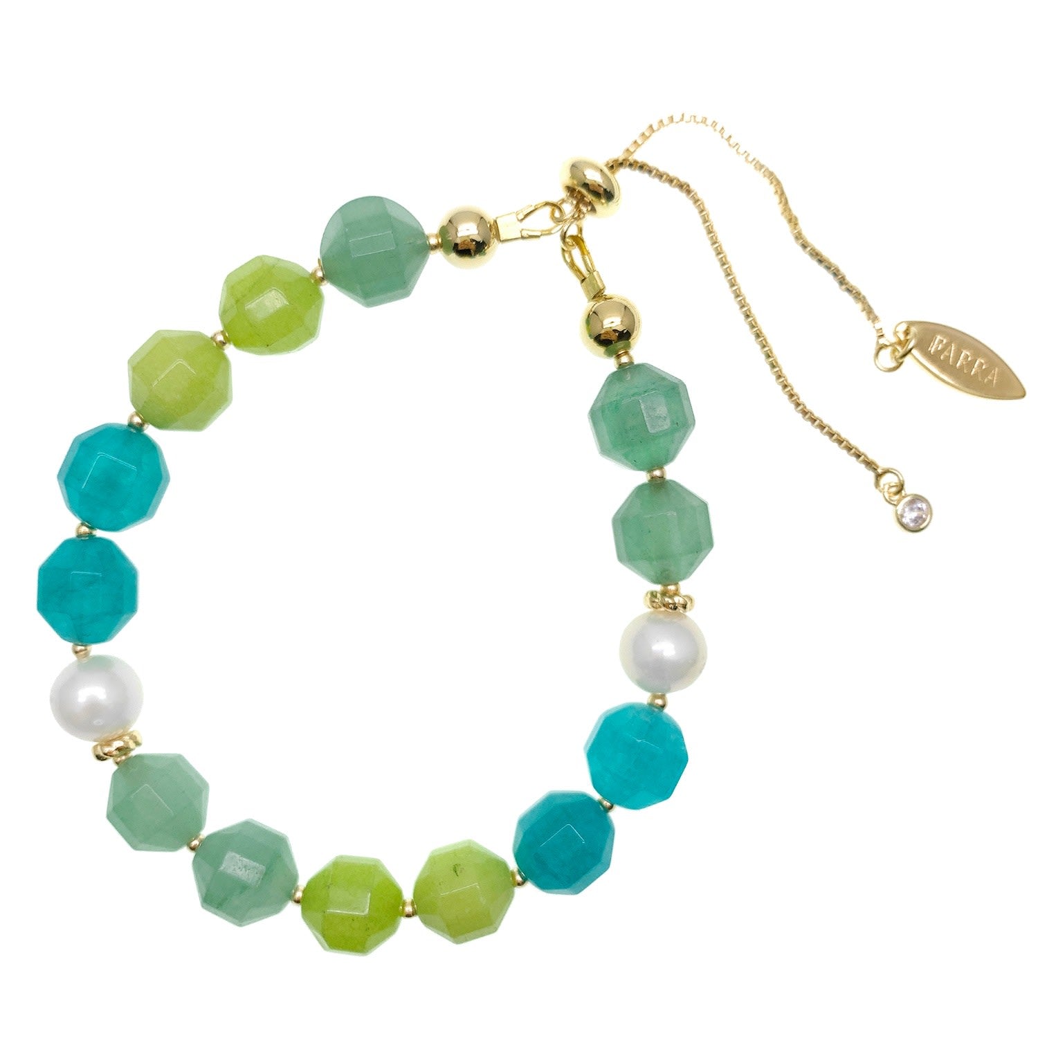 Candy Color Natural Jade Gemstone Adjustable Bracelet