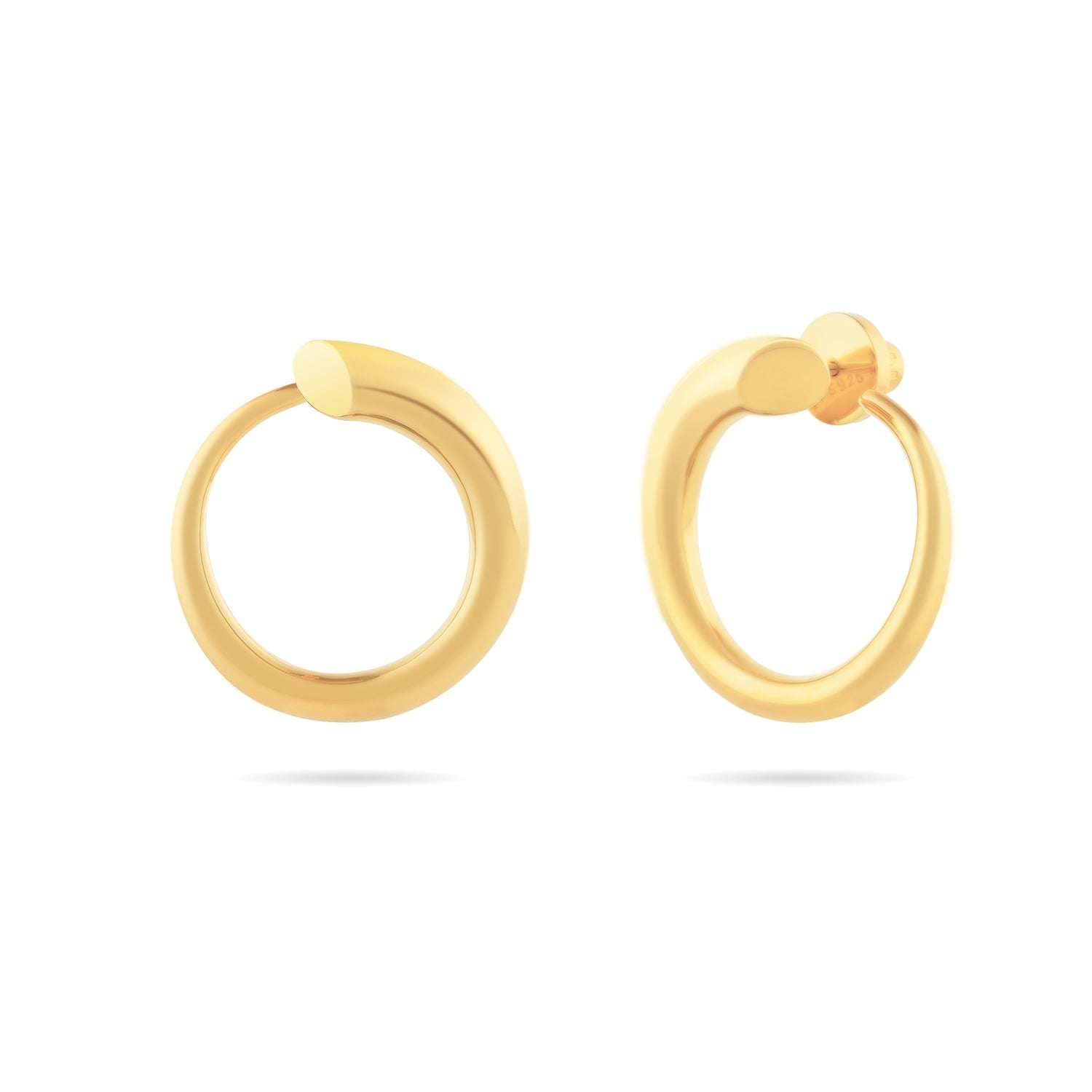 Graduated Hoop Earrings - Gold