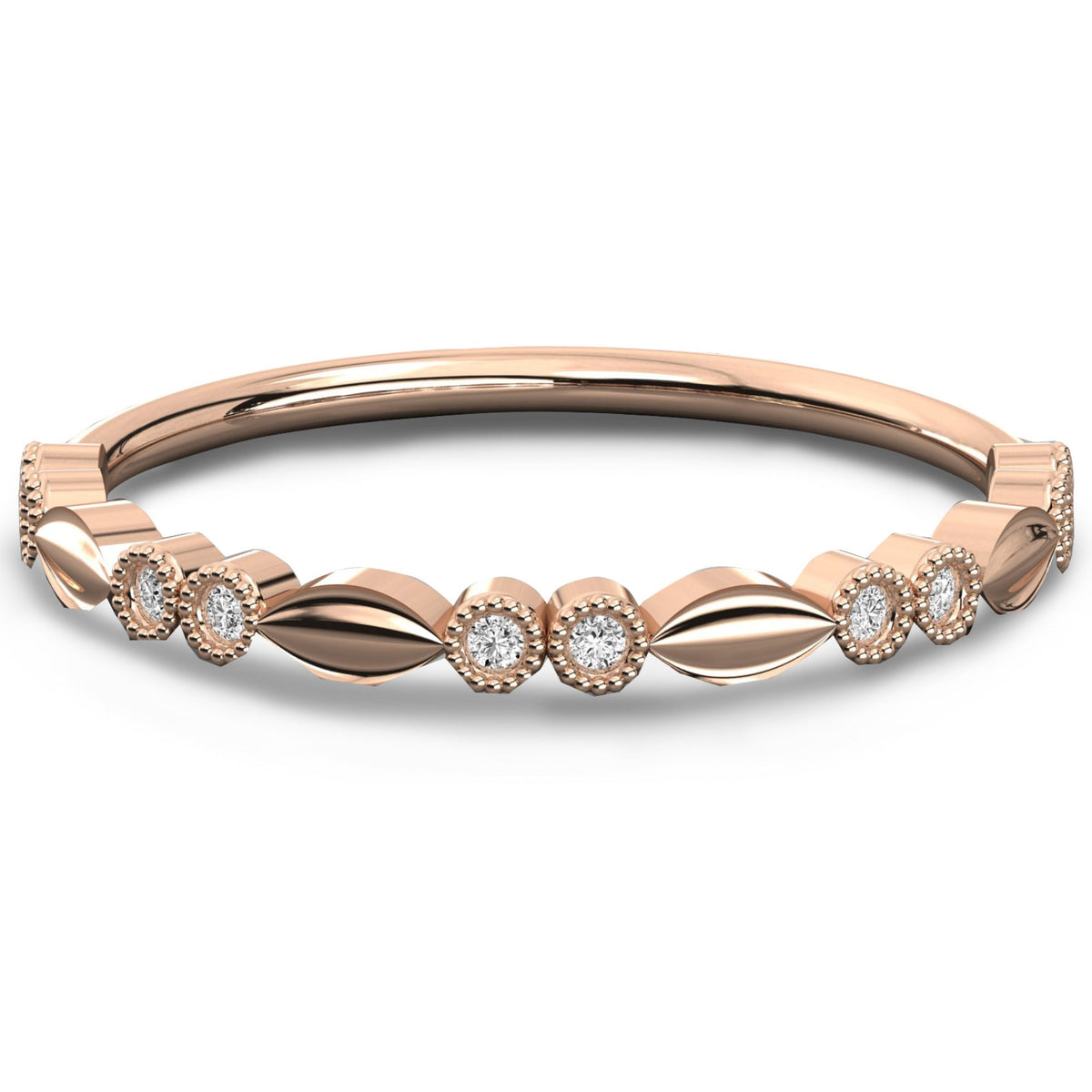 Round-Cut Lab-grown Diamond Eternity Band in 10K White Gold
