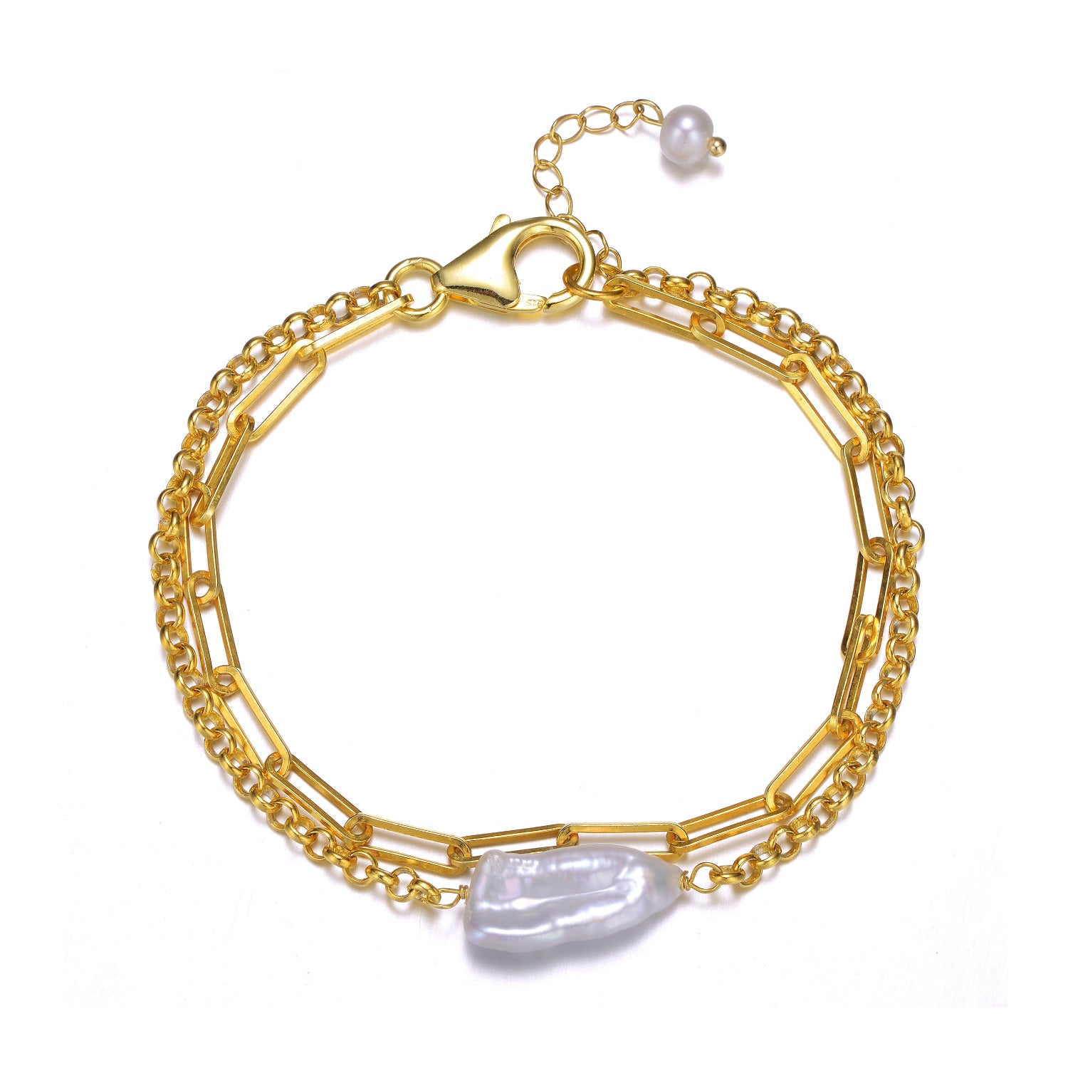 Sable Pearl Layered Golden Link Limited Edition Bracelet