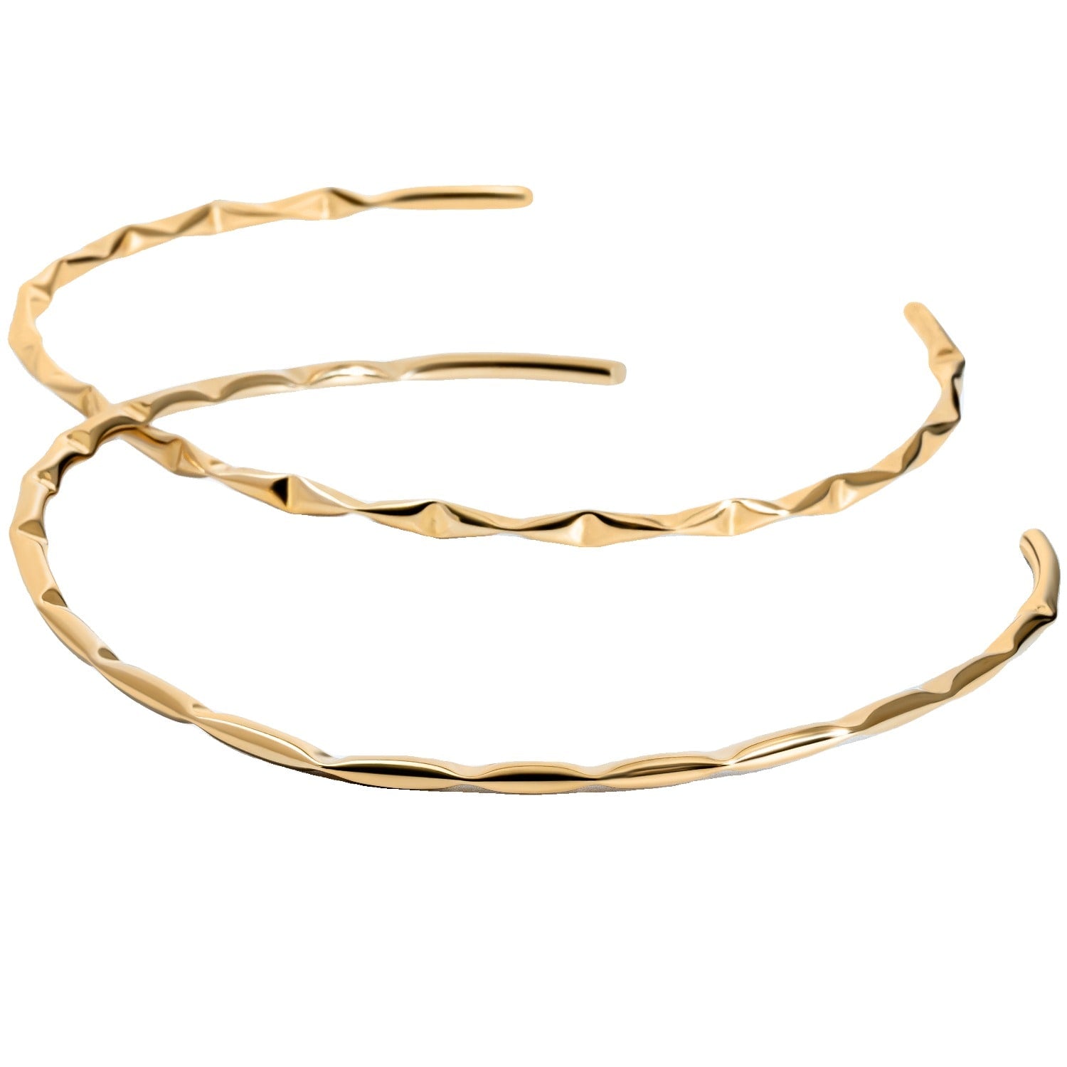 Sabrina Stackable Geometric Pyramid Open Choker Gold