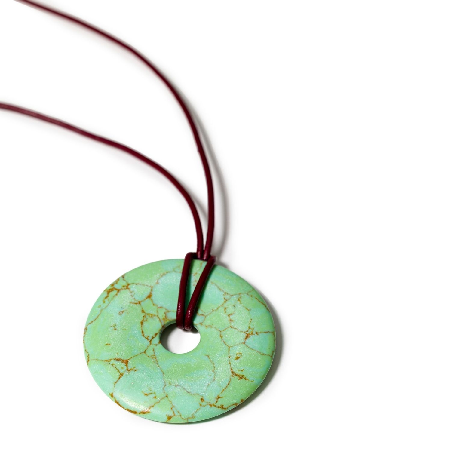 Sage Tide Cord Necklace With Howlite