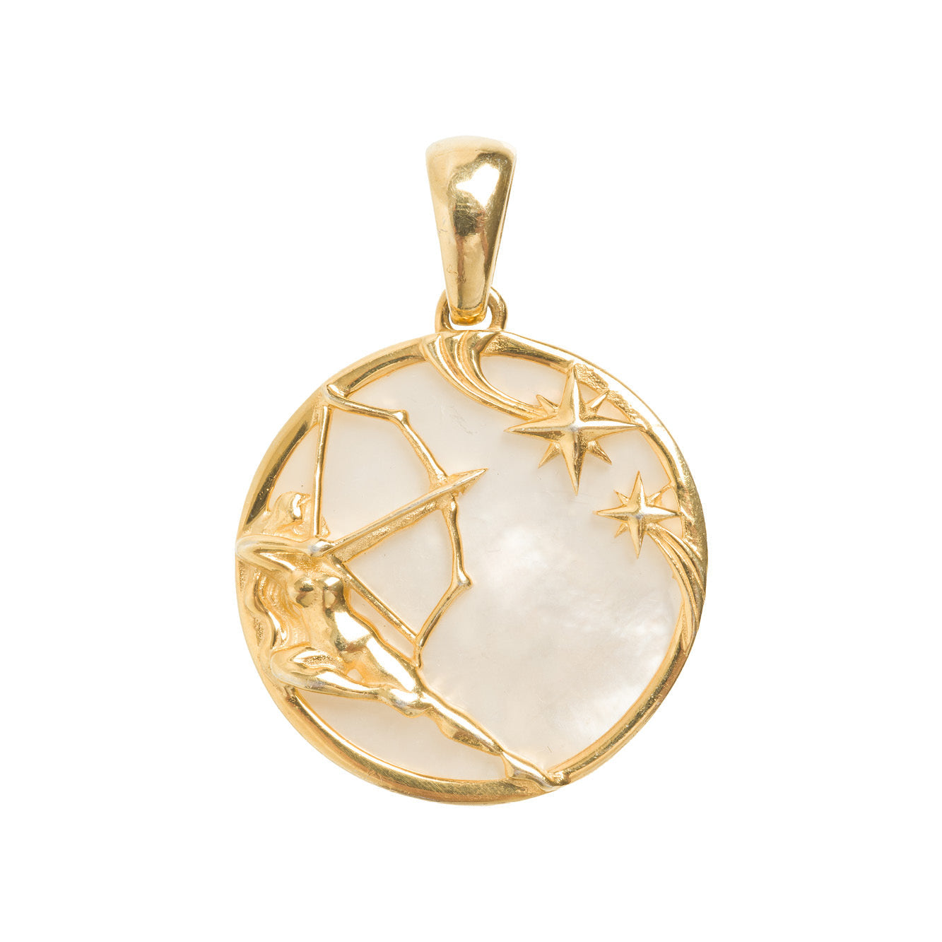 Sagittarius, Gold Zodiac Pendant