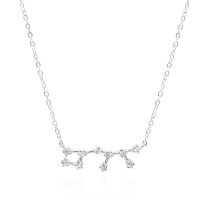 Sagittarius Zodiac Constellation Necklace In Silver