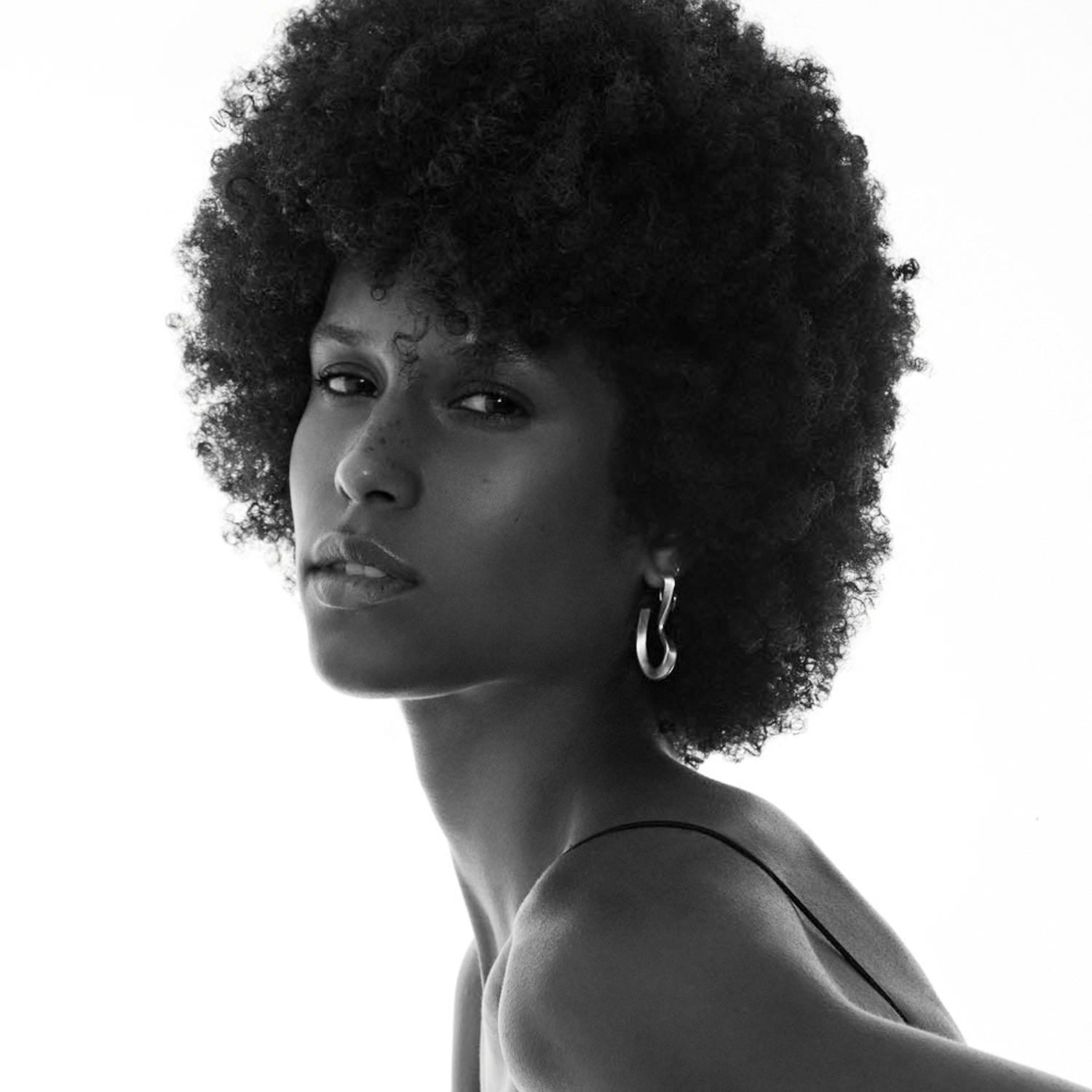 Sahab Hoops In Silver- Small