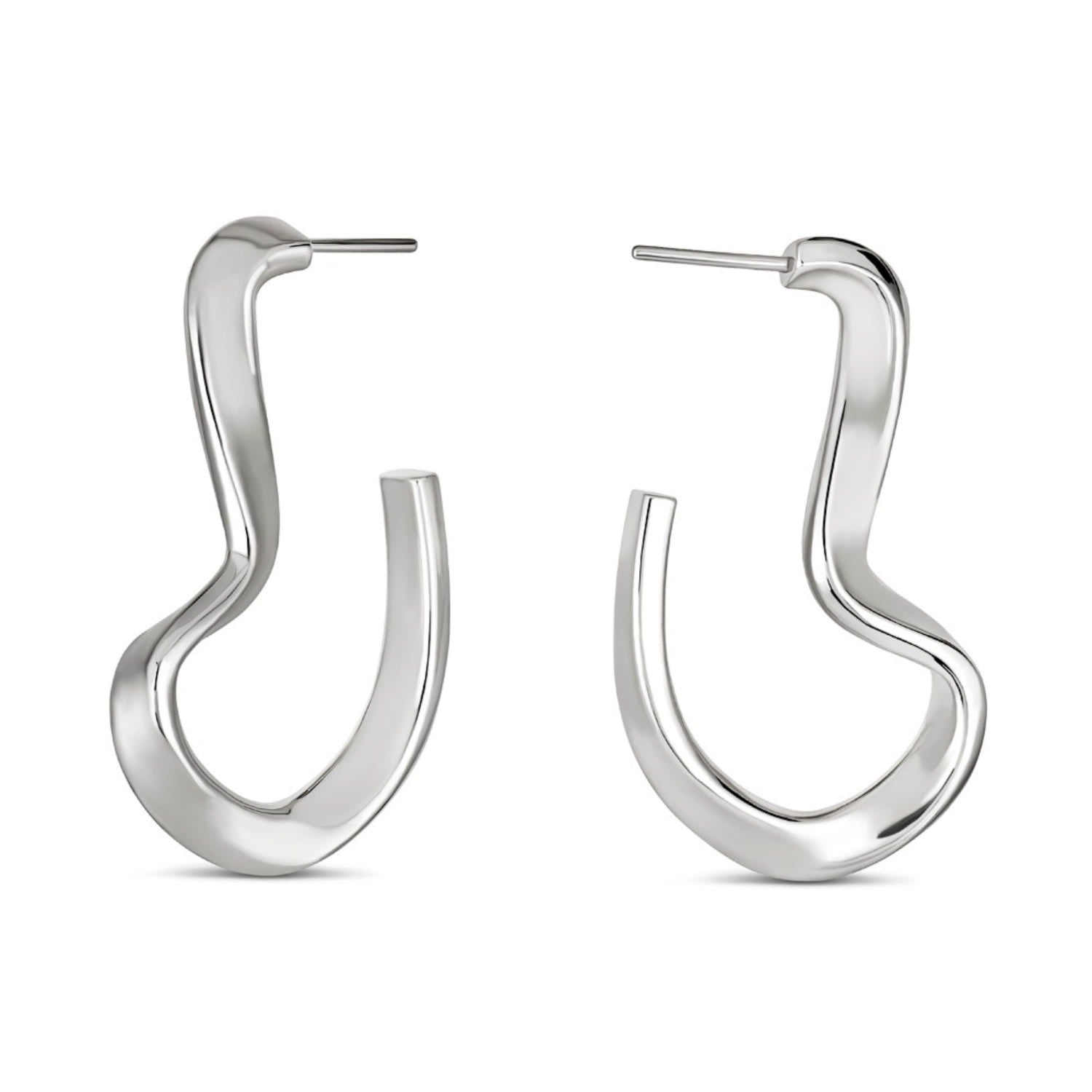 Sahab Hoops In Silver- Small