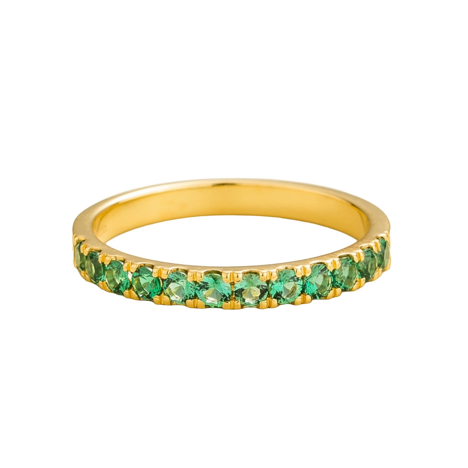 Salto Gold Ring Set With Emerald