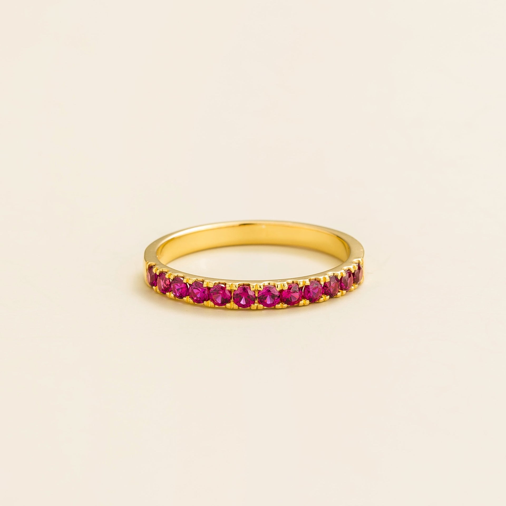 Salto Gold Ring Set With Ruby
