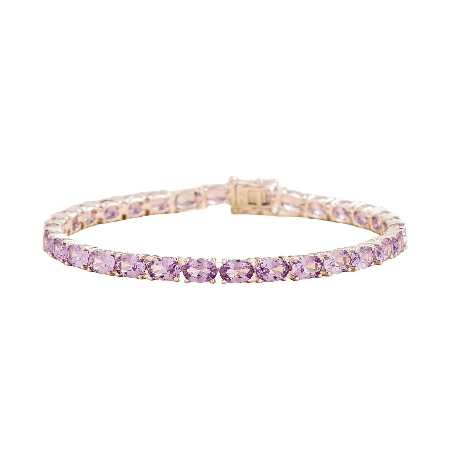 Salto White Gold Tennis Bracelet Purple Sapphire
