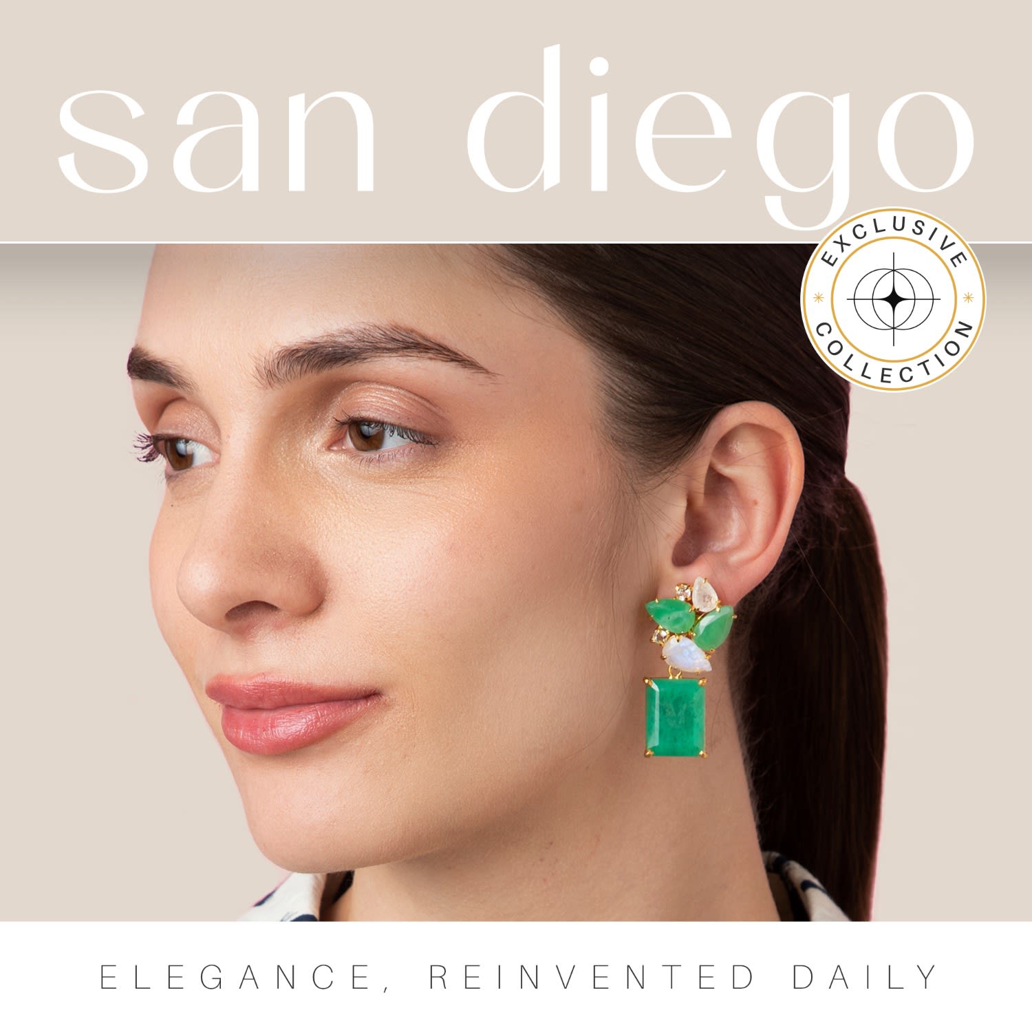 San Diego Earrings Clip On