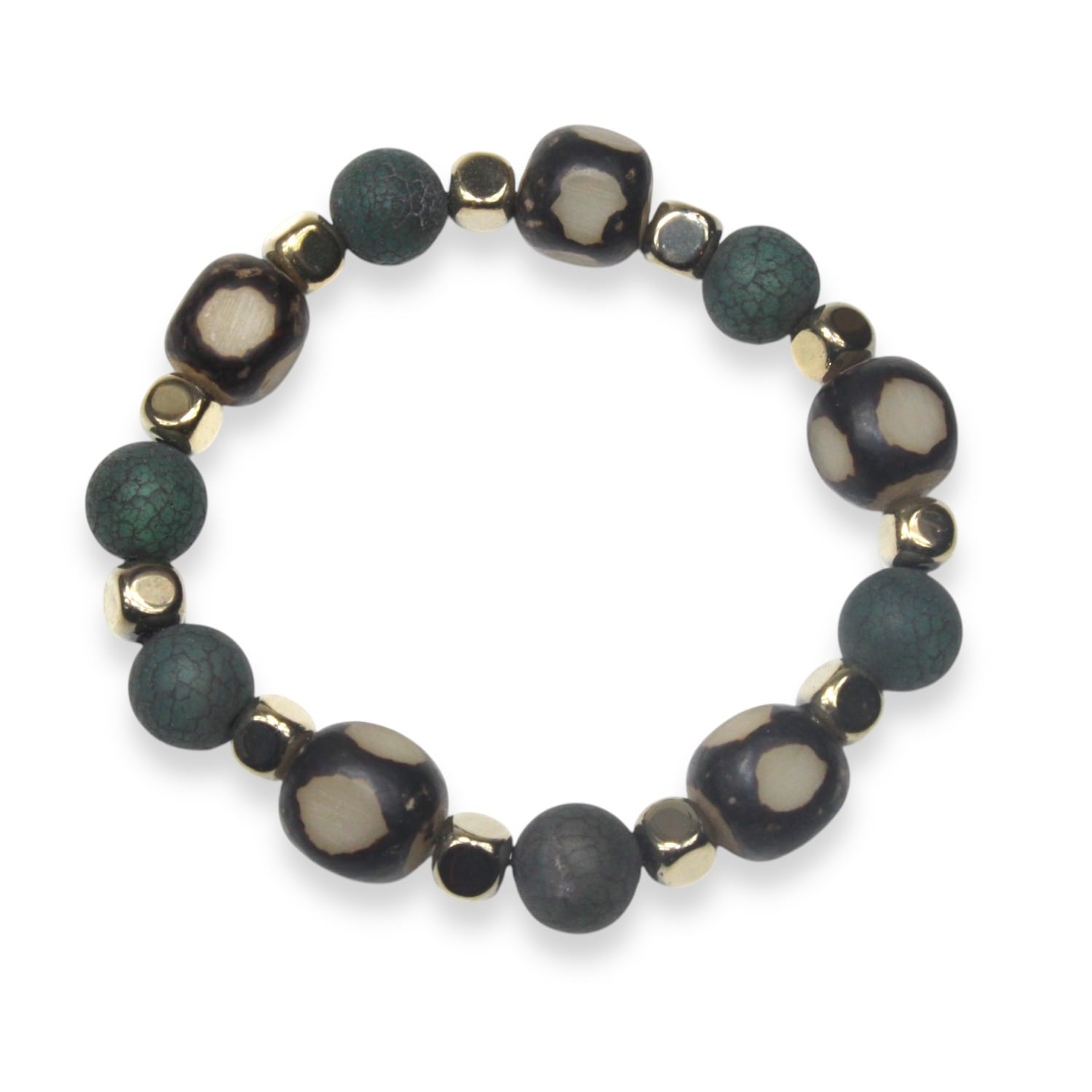 Saphira Tibetan Agate Beaded Bracelet