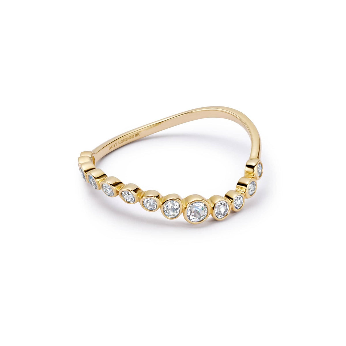 Sapphire Pavé Ring 9ct Solid Gold