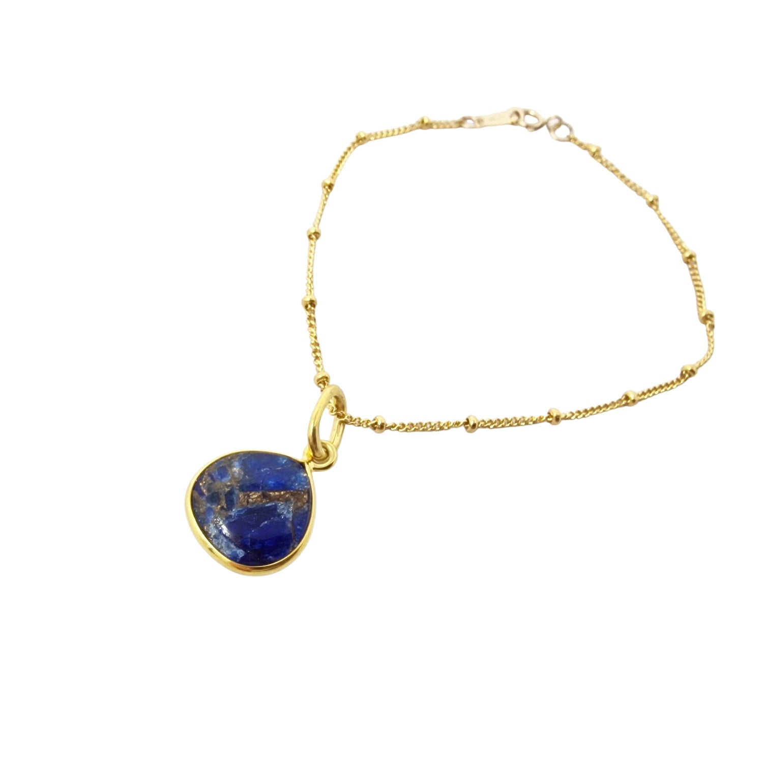 Sapphire September Birthstone Gold Plated Gemstone Bracelet