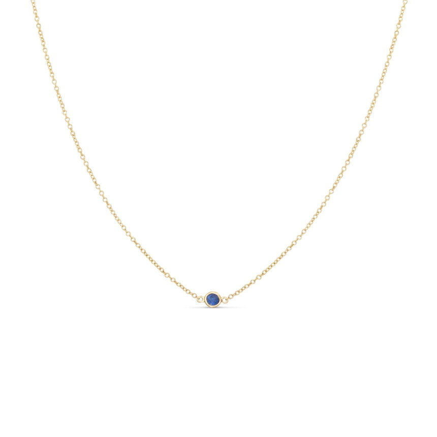 Sapphire Solitaire Necklace