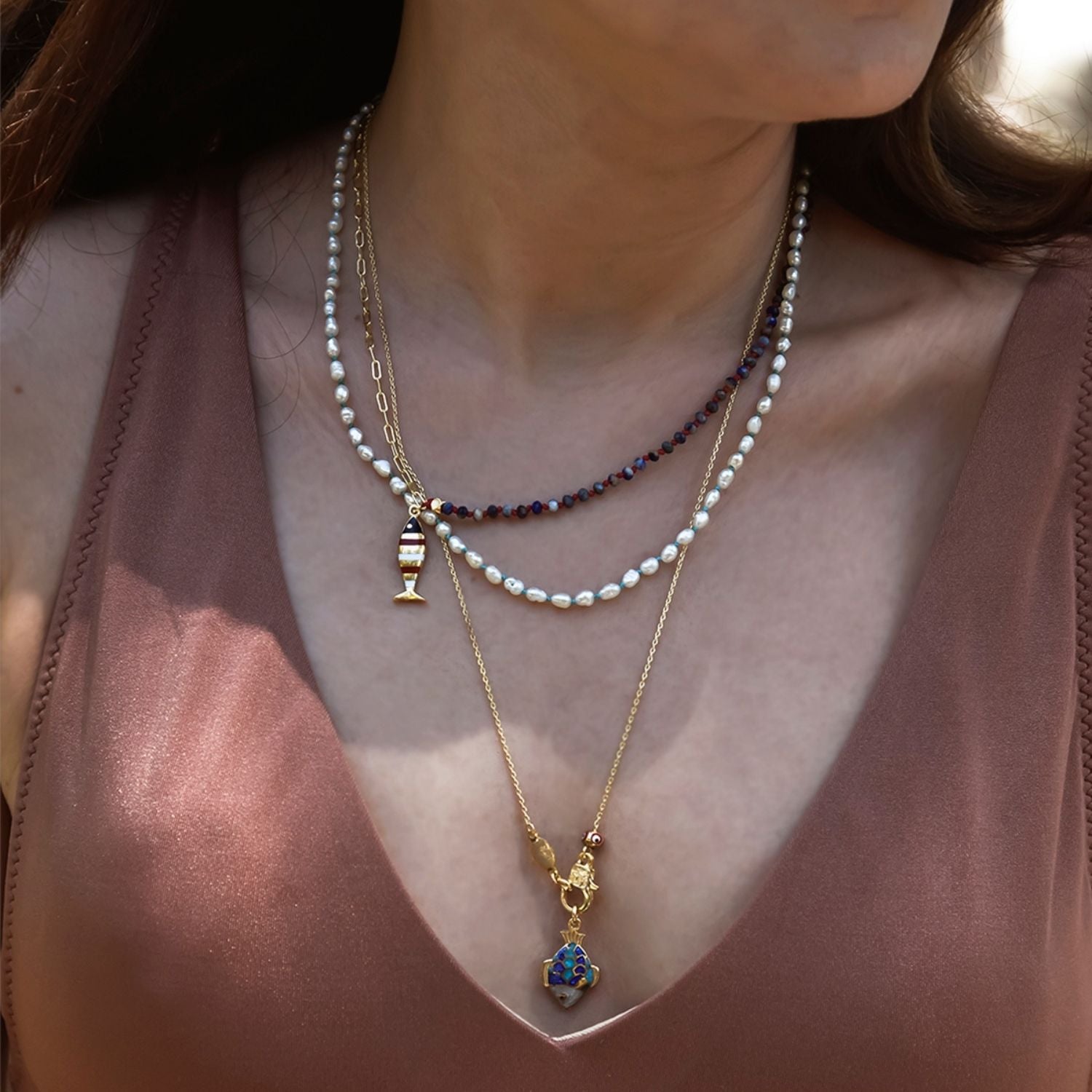 Sardines - Lapis Necklace