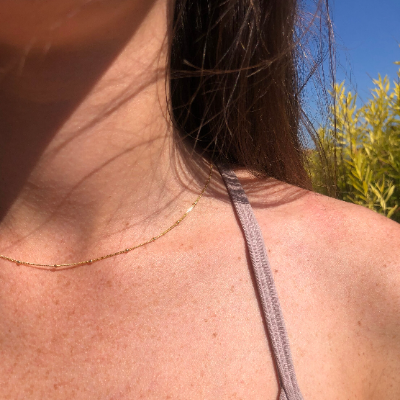 Gold Saturn Necklace