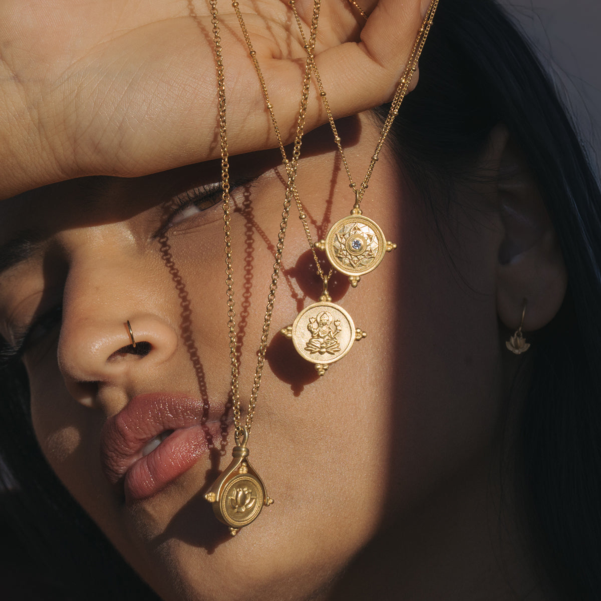 Goddess of Strength Durga Coin Necklace