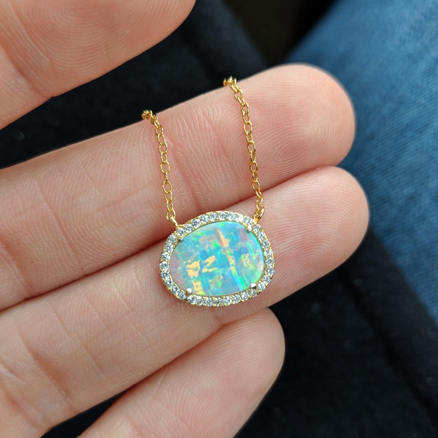 Kokoto Necklace - Green Opal