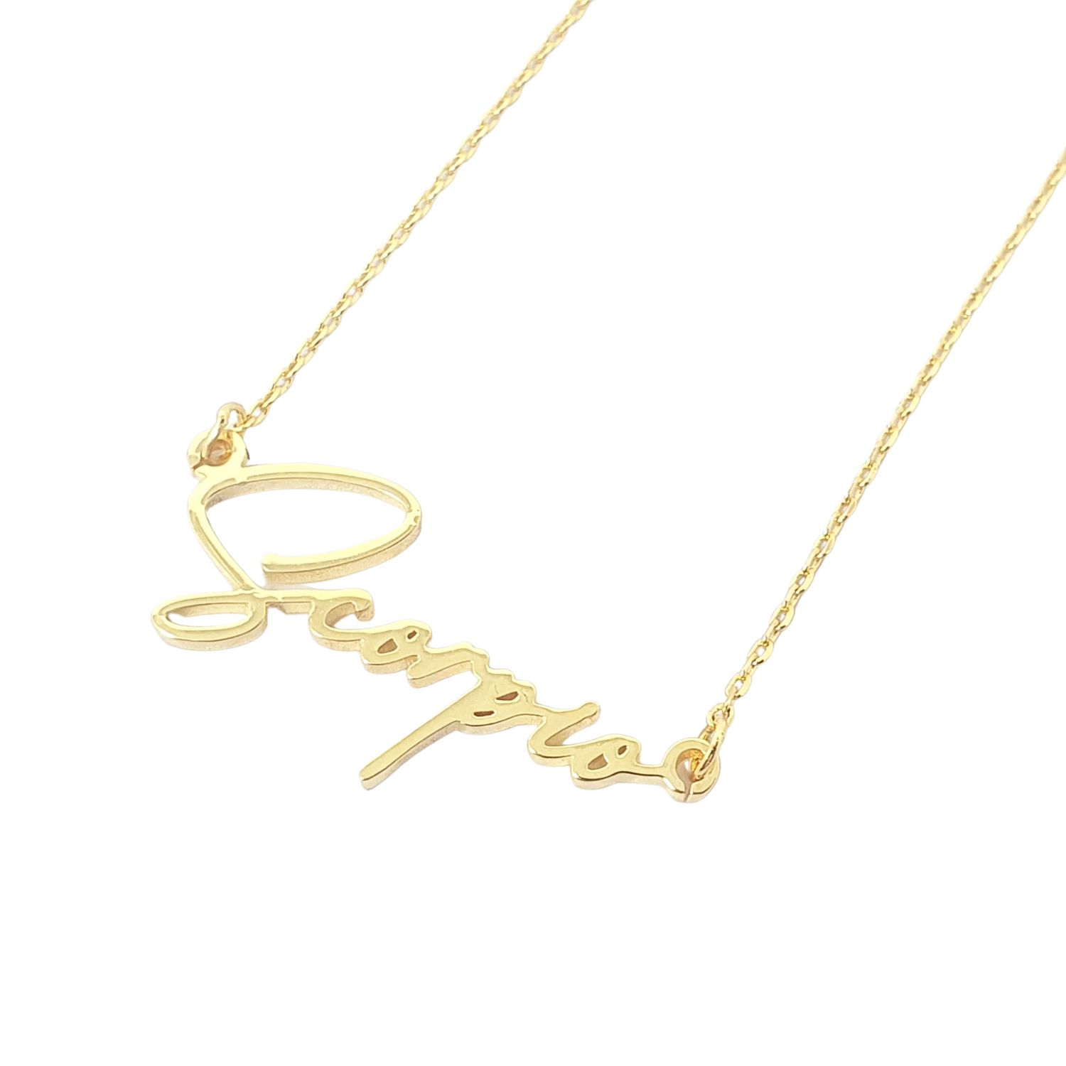 Scorpio Gold Plated Zodiac Star Sign Statement Necklace