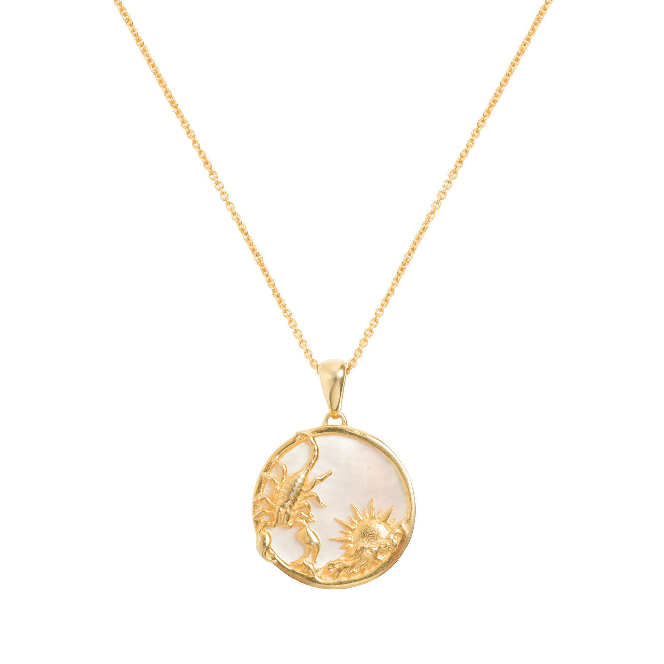 Scorpio, Gold Zodiac Necklace