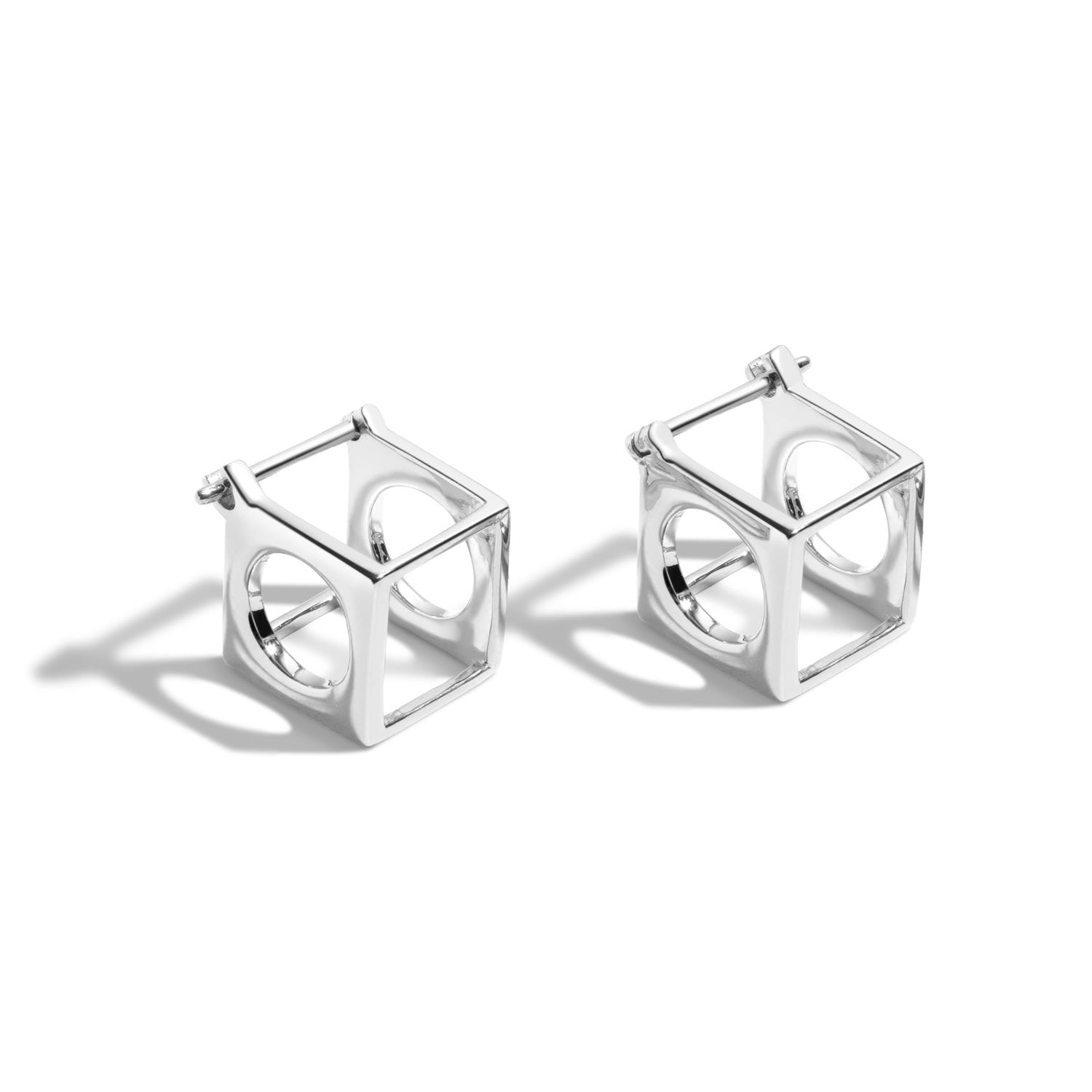 Screw It, Let’s Do It Earrings - Sterling Silver Square Box Hoop Earrings