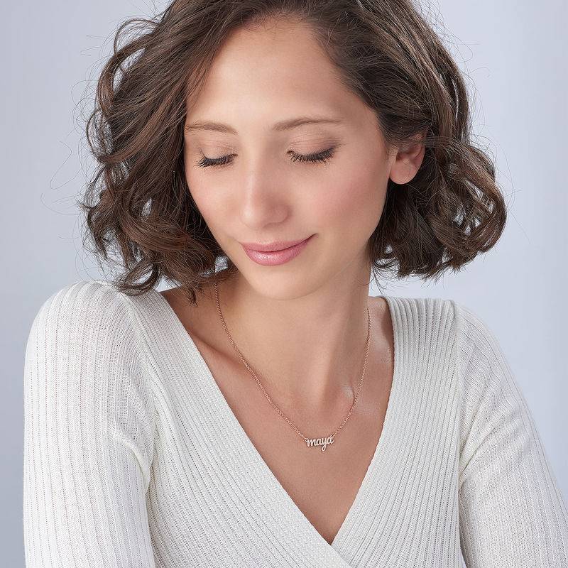 London Name Necklace in 18K Rose Gold Plating