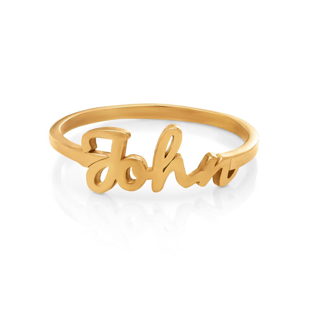 Script Name Ring in Gold Vermeil