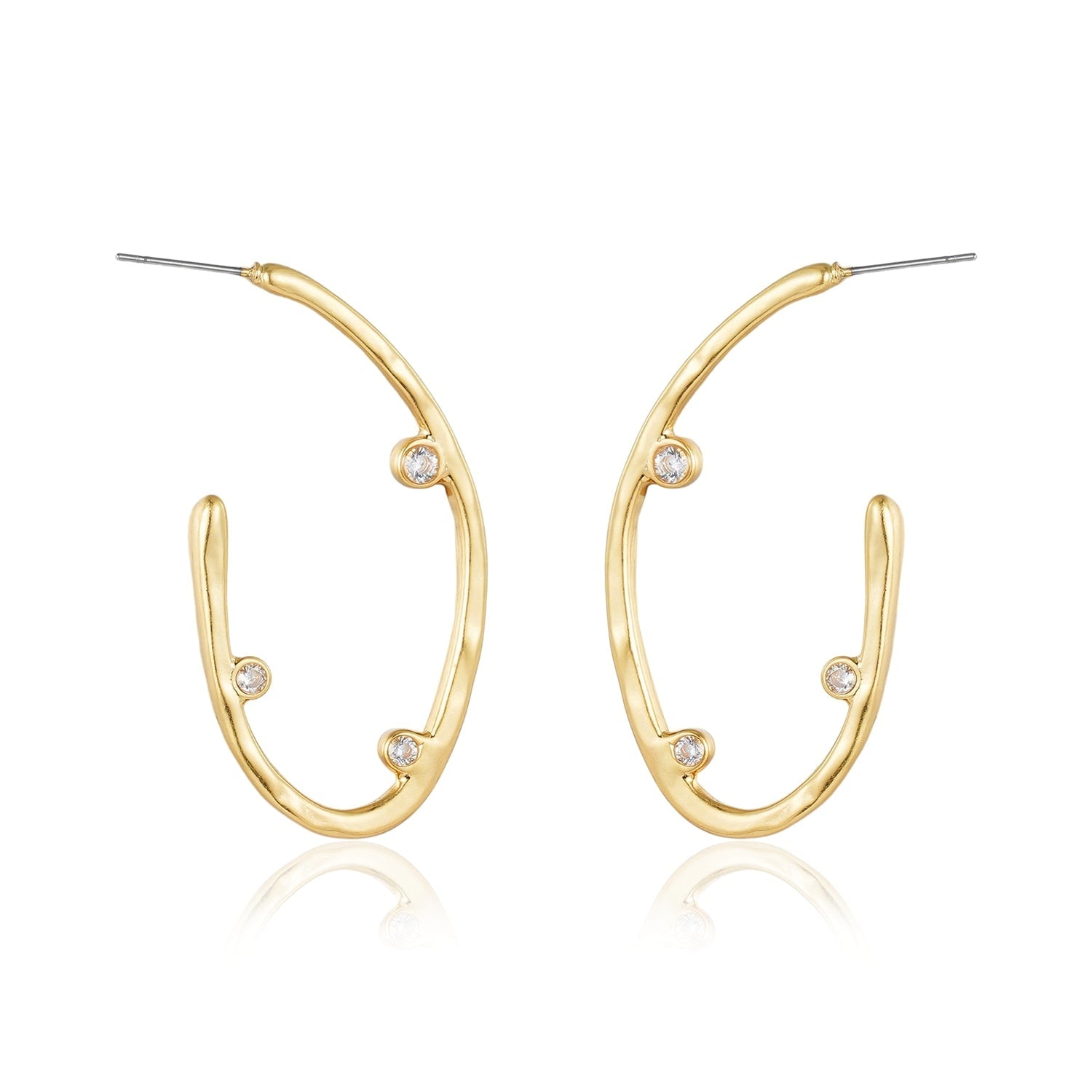 Sculpted Curve Hoops