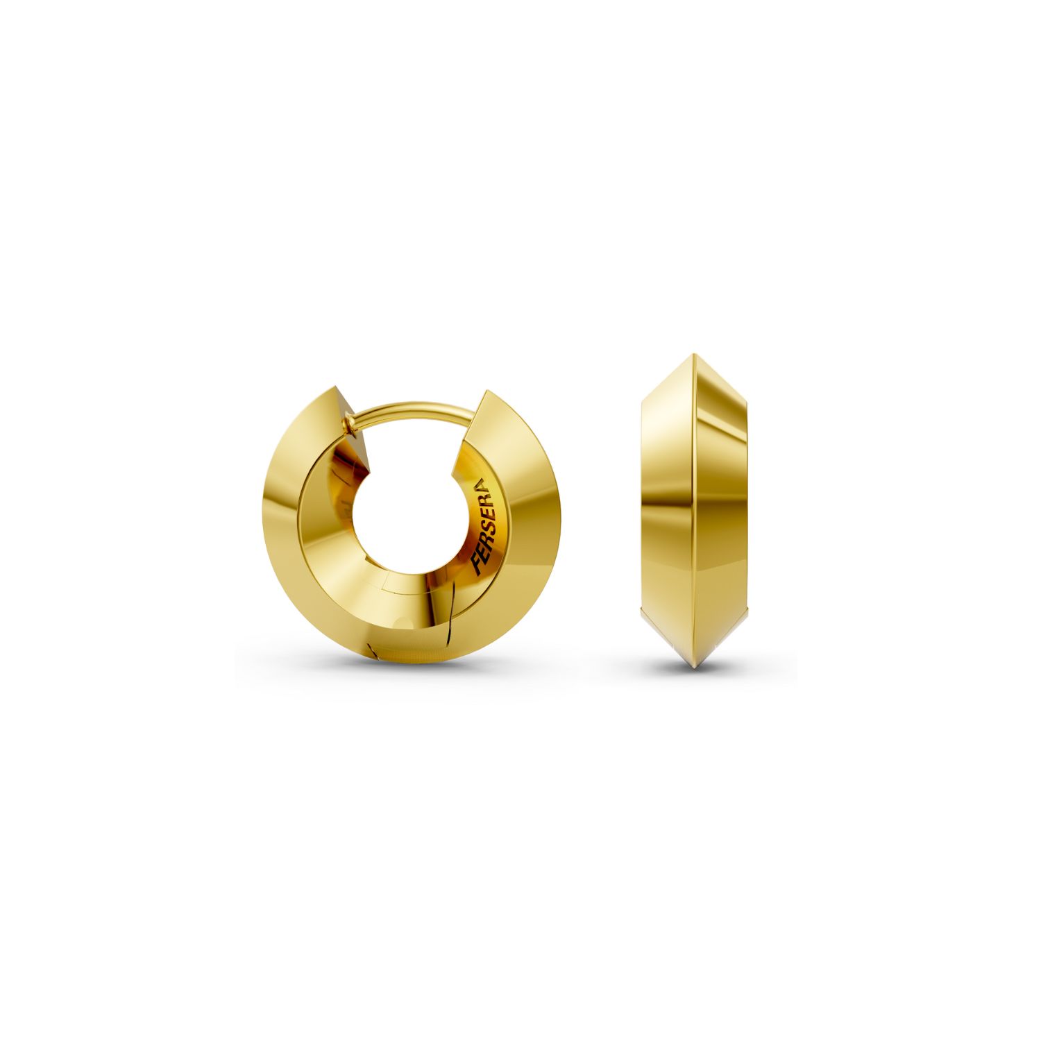 Sculptura Circle Earrings - Gold