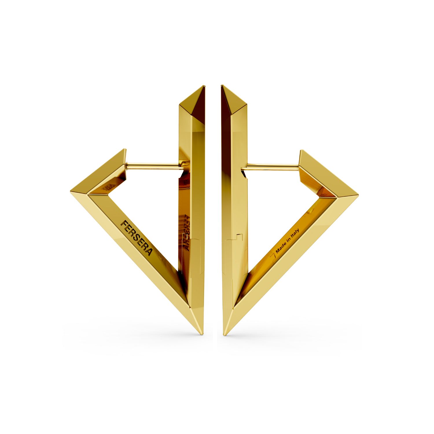 Sculptura Triangle Earrings - Gold