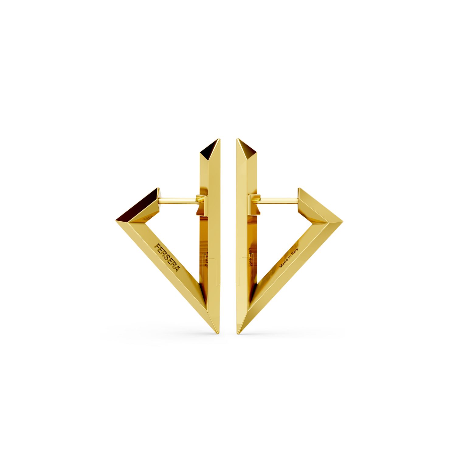 Sculptura Triangle Small Earrings - Gold