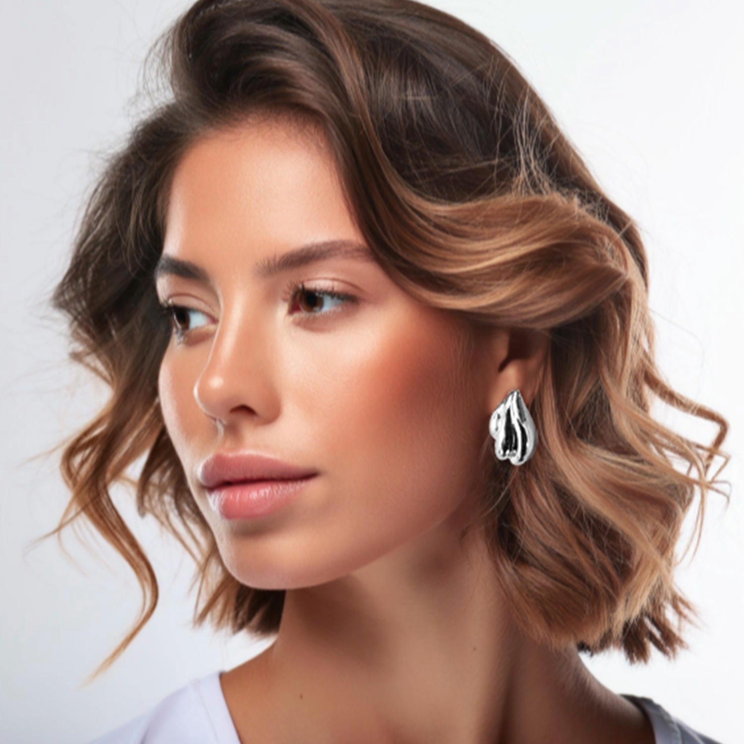 Sculptural Statement Stud Earrings