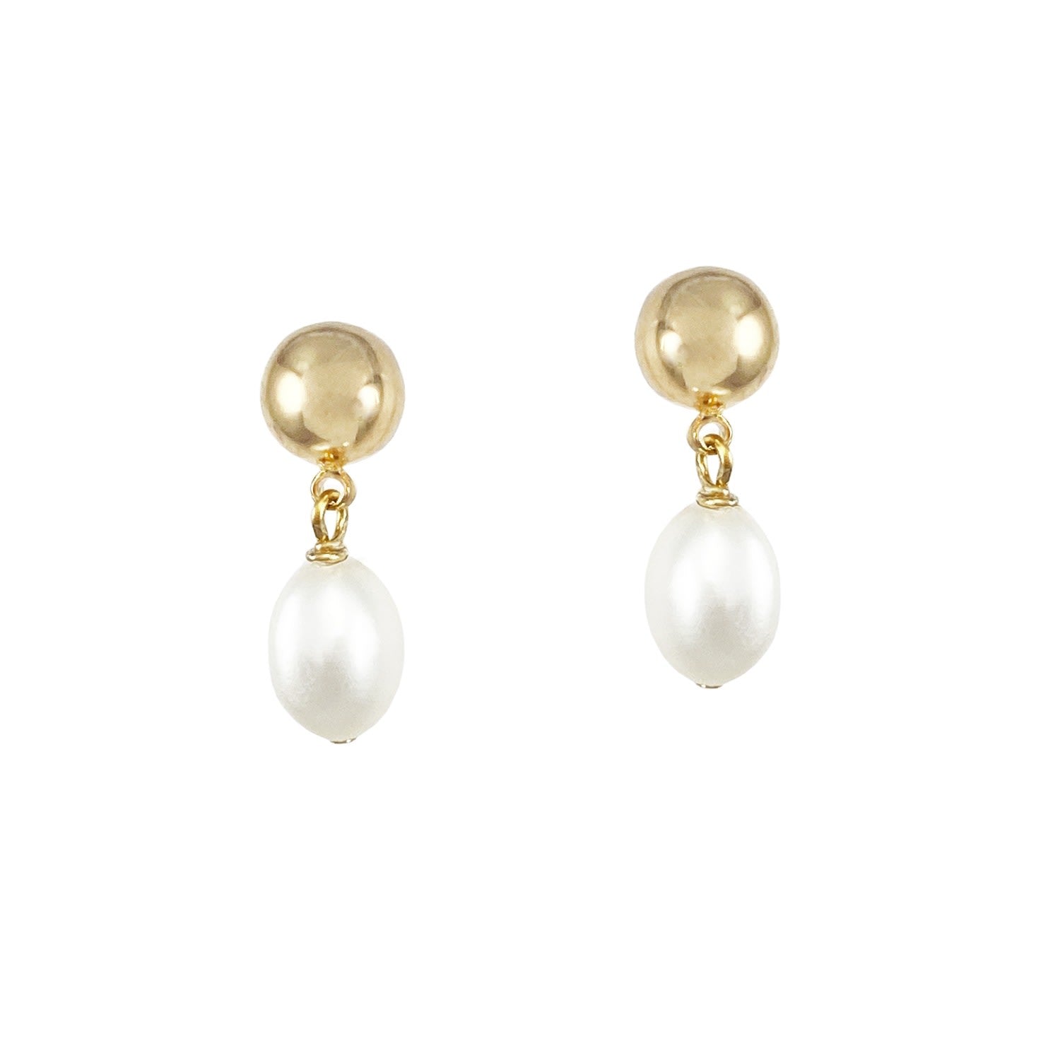 Alouet Pearl Studs - Gold