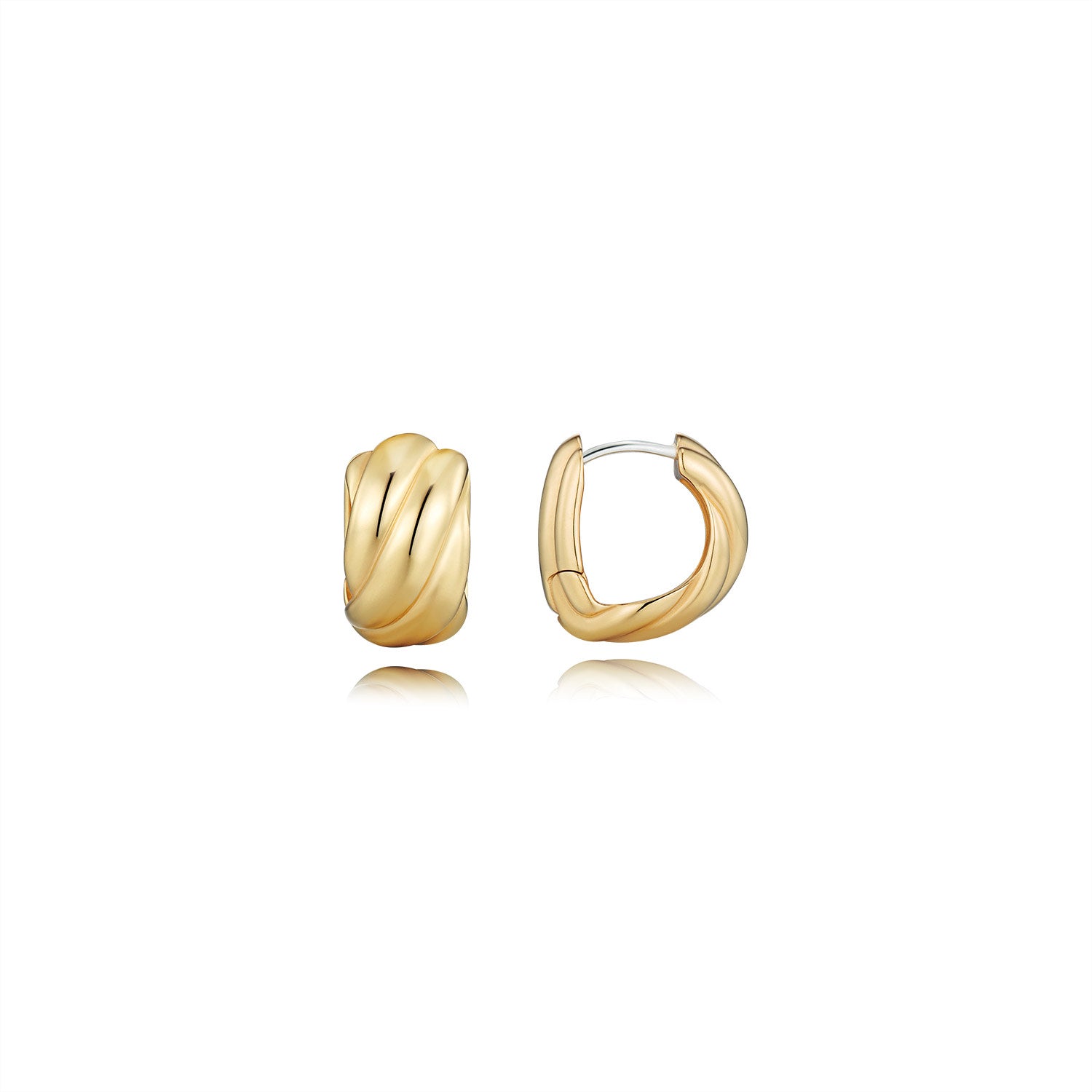 Sélection. D Bold Brass Hoop Earring